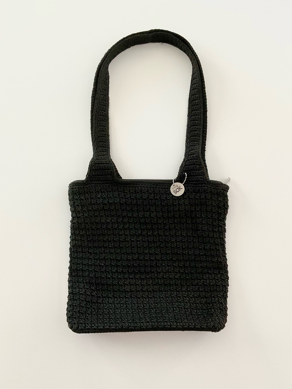 The Sak Medium Hand Crochet Black Shoulder Bag